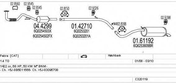 MTS C320119022788 Система випуску ОГ