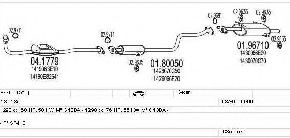 MTS C350057004912 Система випуску ОГ