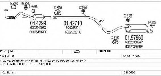 MTS C380420001606 Система випуску ОГ