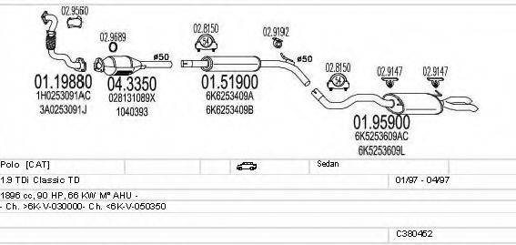 MTS C380452001640 Система випуску ОГ