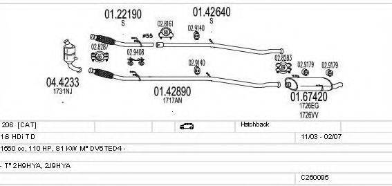 MTS C260095005996 Система випуску ОГ