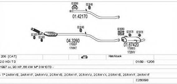 MTS C260098005999 Система випуску ОГ