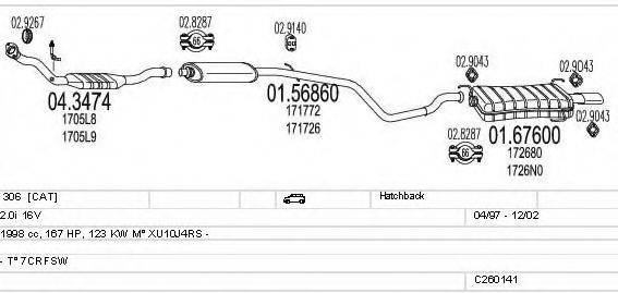 MTS C260141006044 Система випуску ОГ