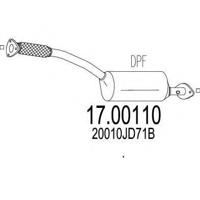 MTS 1700110 Саджовий/частковий фільтр, система вихлопу ОГ