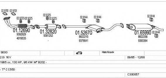 MTS C300057003643 Система випуску ОГ