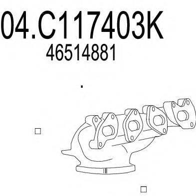 MTS 04C117403K Труба вихлопного газу