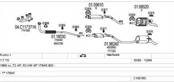 MTS C100150012860 Система випуску ОГ