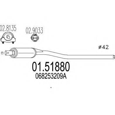 MTS 0151880 Середній глушник вихлопних газів