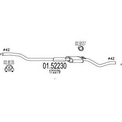 MTS 0152230 Середній глушник вихлопних газів