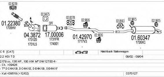 MTS C070127001054 Система випуску ОГ