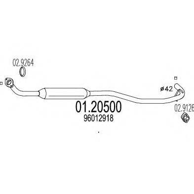 MTS 0120500 Труба вихлопного газу