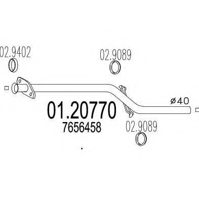 MTS 0120770 Труба вихлопного газу