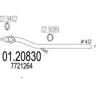 MTS 0120830 Труба вихлопного газу