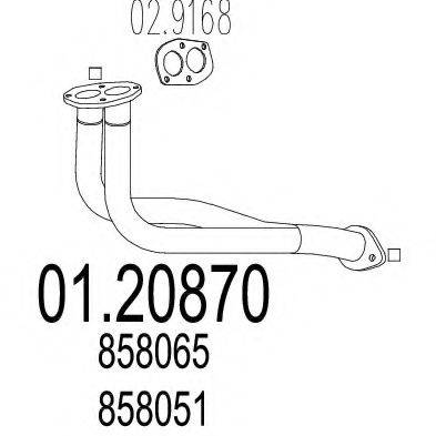 MTS 0120870 Труба вихлопного газу