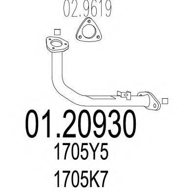 MTS 0120930 Труба вихлопного газу
