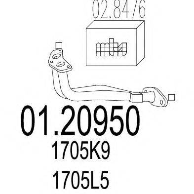 MTS 0120950 Труба вихлопного газу