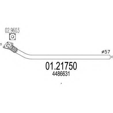 MTS 0121750 Труба вихлопного газу