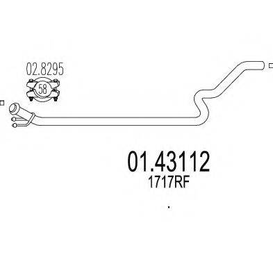MTS 0143112 Труба вихлопного газу