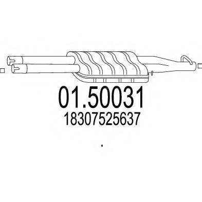 MTS 0150031 Середній глушник вихлопних газів