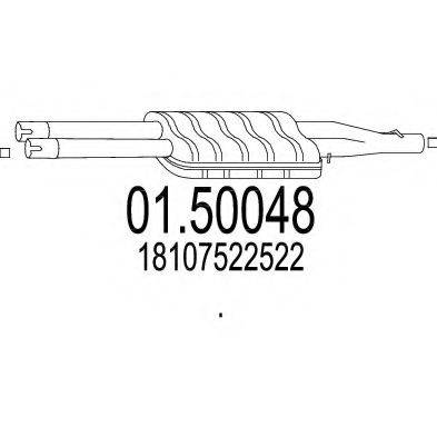 MTS 0150048 Середній глушник вихлопних газів