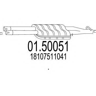 MTS 0150051 Середній глушник вихлопних газів