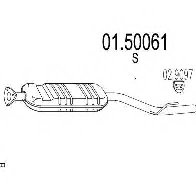 MTS 0150061 Середній глушник вихлопних газів