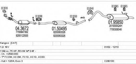 MTS C280130006675 Система випуску ОГ