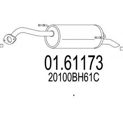 MTS 0161173 Глушник вихлопних газів кінцевий