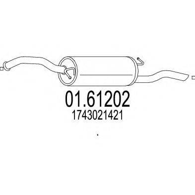 MTS 0161202 Глушник вихлопних газів кінцевий