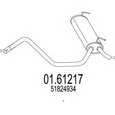 MTS 0161217 Глушник вихлопних газів кінцевий