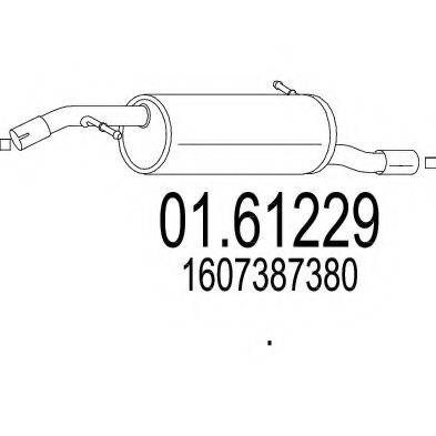 MTS 0161229 Глушник вихлопних газів кінцевий