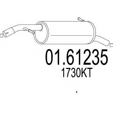 MTS 0161235 Глушник вихлопних газів кінцевий