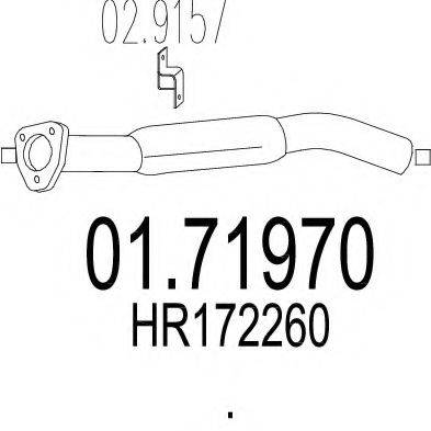MTS 0171970 Труба вихлопного газу