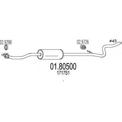 MTS 0180500 Середній глушник вихлопних газів