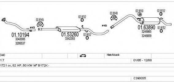 MTS C390035002438 Система випуску ОГ