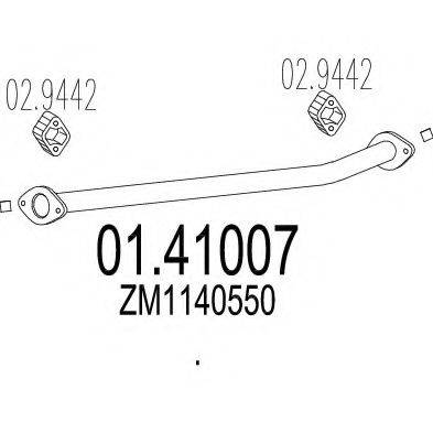MTS 0141007 Труба вихлопного газу