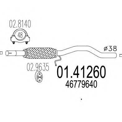 MTS 0141260 Труба вихлопного газу