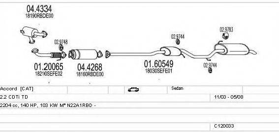 MTS C120033000152 Система випуску ОГ