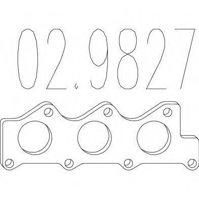 MTS 029827 Прокладка, труба вихлопного газу