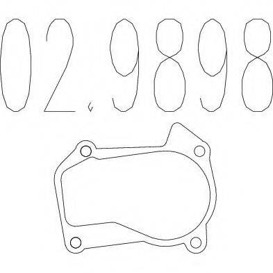 MTS 029898 Прокладка, труба вихлопного газу