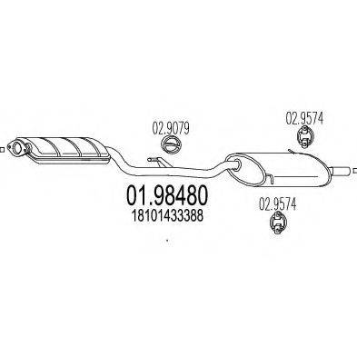 MTS 0198480 Глушник вихлопних газів кінцевий