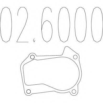 MTS 026000 Прокладка, труба вихлопного газу