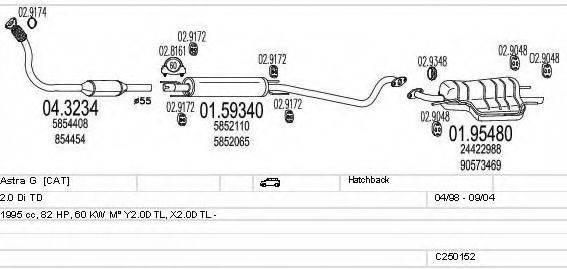 MTS C250152005271 Система випуску ОГ