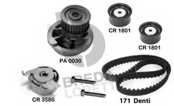 BREDA LORETT KPA0159A Водяний насос + комплект зубчастого ременя