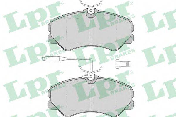 LPR 05P011 Комплект гальмівних колодок, дискове гальмо