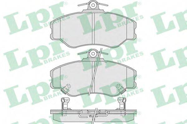 LPR 05P1009 Комплект гальмівних колодок, дискове гальмо