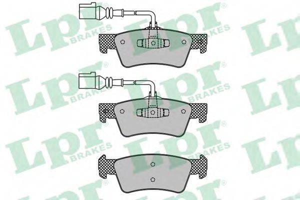 LPR 05P1667 Комплект гальмівних колодок, дискове гальмо