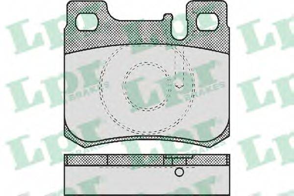 LPR 05P485 Комплект гальмівних колодок, дискове гальмо