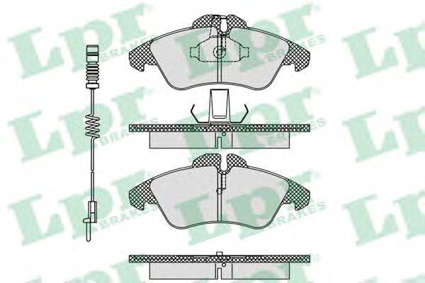 LPR 05P608A Комплект гальмівних колодок, дискове гальмо