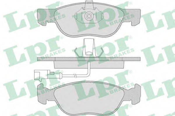 LPR 05P646 Комплект гальмівних колодок, дискове гальмо
